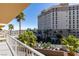 Enjoy the expansive views from this balcony, overlooking lush palm trees and nearby buildings at 205 E Harmon Ave # 511, Las Vegas, NV 89169