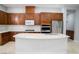 Gourmet kitchen with stainless steel appliances and large kitchen island at 5527 Breecher Ave, Las Vegas, NV 89131