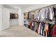 Walk-in closet with built-in shelving and racks, offering ample storage space at 6261 Lamont Hills Ave, Las Vegas, NV 89139