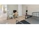 Bedroom with bed, desk, and natural light at 8136 Canyon Grassland St, Las Vegas, NV 89166