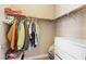 Walk-in closet with hanging clothes, shelves, and a small dresser at 8136 Canyon Grassland St, Las Vegas, NV 89166