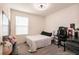 Cozy bedroom featuring carpet floors, a full sized bed, and a modern ceiling fan at 9526 Granville Bridge St, Las Vegas, NV 89139