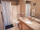 Bathroom with shower-tub combination and granite countertop sink at 10001 Peace Way # 2269, Las Vegas, NV 89147