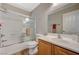Bathroom featuring a vanity with a single sink and a bathtub-shower combination at 1162 Red Margin Ct # 101, Las Vegas, NV 89183