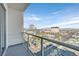 Balcony overlooking the city, with clear glass railings and a concrete floor at 150 Las Vegas Blvd # 1004, Las Vegas, NV 89101