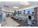 Modern gym with a variety of Precor machines and large windows offering panoramic views during workouts at 150 Las Vegas Blvd # 1004, Las Vegas, NV 89101