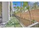 The spacious patio offers a relaxing outdoor extension with lush greenery and an adjacent wall for privacy at 150 Las Vegas Blvd # 1004, Las Vegas, NV 89101