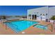 Rooftop pool and spa, offering a refreshing retreat with stunning city views and comfortable lounge areas at 150 Las Vegas Blvd # 1004, Las Vegas, NV 89101