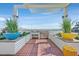 Luxury rooftop deck with a built-in kitchenette, stainless steel refrigerator, and breathtaking views at 150 Las Vegas Blvd # 1004, Las Vegas, NV 89101