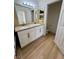 Bathroom featuring double vanity with modern fixtures and granite countertops at 2200 S Fort Apache Rd # 2123, Las Vegas, NV 89117