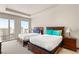 Bedroom featuring large windows with stunning city views, and two queen beds at 3750 Las Vegas Blvd # 3008, Las Vegas, NV 89158