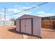 Backyard shed on a gravel lot at 4857 Fairfax Ave, Las Vegas, NV 89120