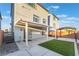 Backyard with a covered patio and artificial turf at 5745 Becklow Gardens Ave, Las Vegas, NV 89141