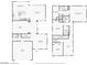 Detailed floor plan outlining the layout of this home's two floors and room dimensions at 605 Bachelor Button St, Las Vegas, NV 89138