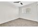 Bedroom with carpet, ceiling fan and window with blinds at 6248 Spanish Moss Ave, Las Vegas, NV 89108