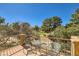 Relaxing view from the balcony overlooking the golf course and scenic landscape with mature trees at 7636 Sudan Ct, Las Vegas, NV 89149