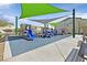 Community playground with modern equipment and sun shades at 788 Grand Country Ave, North Las Vegas, NV 89086