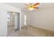 Cozy bedroom featuring natural light, closet and ceiling fan at 881 W Kathryn Ave, Pahrump, NV 89060
