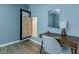 Bedroom space with desk and secret door at 117 Saint Albans Ct, Henderson, NV 89015
