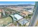 High-rise condo with aerial view of the pool, golf area, and a city view at 135 E Harmon Ave # 3704, Las Vegas, NV 89109