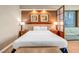 Inviting bedroom showcases a queen-size bed, framed art, and a soothing ambiance at 135 E Harmon Ave # 3704, Las Vegas, NV 89109