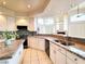 Bright kitchen features white cabinets, granite countertops and updated stainless steel appliances at 1601 Fairgate Ct, Las Vegas, NV 89117