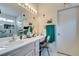 Bathroom vanity with large mirror and ample counter space at 2136 Eagle Sticks Dr. Dr, Henderson, NV 89012
