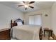 Cozy bedroom with dark wood furniture and neutral decor at 2136 Eagle Sticks Dr. Dr, Henderson, NV 89012