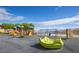 A community playground with colorful equipment provides a fun and safe recreational area for children at 217 Big Horn Dr # 3, Boulder City, NV 89005