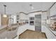 Modern kitchen with stainless appliances and a bar-height countertop at 2700 Las Vegas Blvd # 1803, Las Vegas, NV 89109