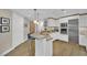 Bright open kitchen features a bar-height countertop for seating at 2700 Las Vegas Blvd # 1803, Las Vegas, NV 89109
