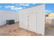 Exterior shot of the new shed providing extra storage space on the property at 3540 Estes Park Dr, Las Vegas, NV 89122