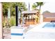 Outdoor shower by the pool area with hot tub and gazebo at 6540 Tara Ave, Las Vegas, NV 89146