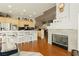 Bright eat-in kitchen with a central island, stainless steel appliances, and an open layout at 6617 Golden Bit Ave, Las Vegas, NV 89131