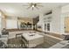Open concept floor plan featuring a living room and kitchen area at 6617 Golden Bit Ave, Las Vegas, NV 89131