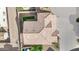 An aerial view of the terracotta tile roof, backyard, and patio area at , Las Vegas, NV 89139