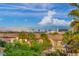 Stunning city view featuring lush landscaping and palm trees on a beautiful day at 12283 Lost Treasure Ave, Las Vegas, NV 89138