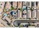 Aerial view showcasing the homes, streets, and community layout at 132 Soaring Sky Ave, Henderson, NV 89011
