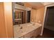 Bathroom vanity with double sinks, mirrored closet at 1900 N Torrey Pines Dr # 225, Las Vegas, NV 89108