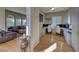 Modern office area with two workstations, natural light, and easy access to the living room at 2064 Poetry Ave, Henderson, NV 89052