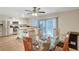 Dining area adjacent to the kitchen and features hardwood flooring at 3261 Ennis Ct, Las Vegas, NV 89121