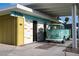 Charming exterior showcasing a vintage blue truck parked next to the home, highlighting the mid-century style at 3586 Spencer St, Las Vegas, NV 89169