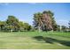 Scenic view of the lush golf course, showcasing the community's beautiful green spaces at 3586 Spencer St, Las Vegas, NV 89169