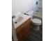 Cozy bathroom featuring vinyl flooring, wood vanity and shower-tub combo at 3711 Southern Light Dr, Las Vegas, NV 89115