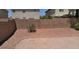 Backyard featuring landscaping behind tall wall at 3883 Winter Whitetail St, Las Vegas, NV 89122