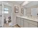 Contemporary bathroom showcasing dual sinks and modern fixtures at 4163 Peaceful Meadow St, Las Vegas, NV 89135