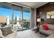 Bright bedroom offering an open window view, modern furnishings, and stylish decor at 4381 W Flamingo Rd # 24304, Las Vegas, NV 89103