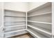 Walk-in pantry features an abundance of storage and wood-style flooring at 6033 Torciano St, North Las Vegas, NV 89081