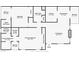 Detailed floor plan showcasing the layout and dimensions of the home including bedrooms, bathrooms, kitchen, and living areas at 6109 W Oakey Blvd # C, Las Vegas, NV 89146