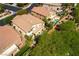 Aerial view of a home with backyard pool and mature landscaping at 812 Eaglewood Dr, Las Vegas, NV 89144